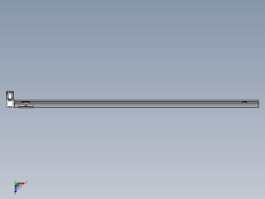 同步带滑台-半封闭B13H-L45-S2050-LD-P40-D3俯视图