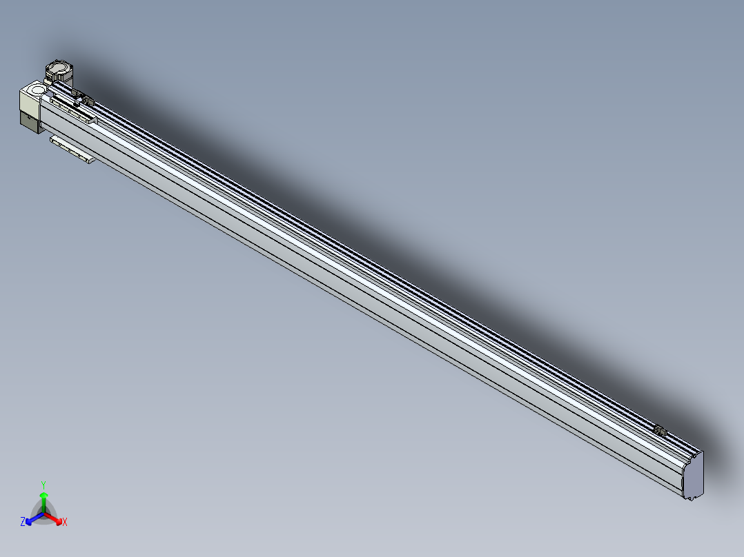 同步带滑台-半封闭B13H-L45-S2050-LD-P40-D3正等轴测图