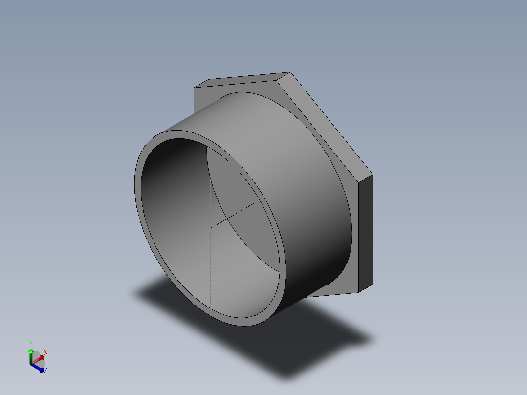 PVC管件-6in_EndCap正等轴测图
