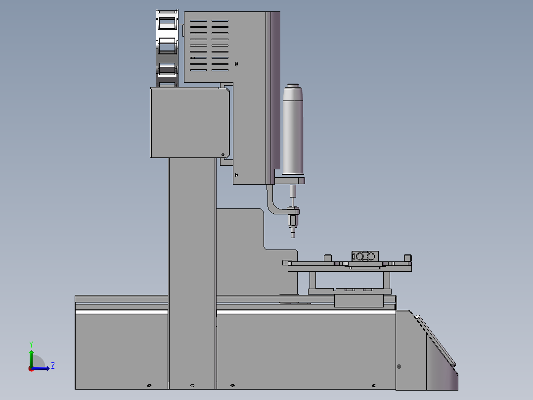 自动锁螺丝机 3D模型左视图