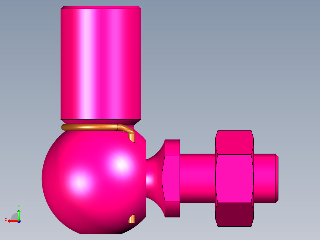 端桿軸承10.(A)-3D多系列多零件图纸模型后视图