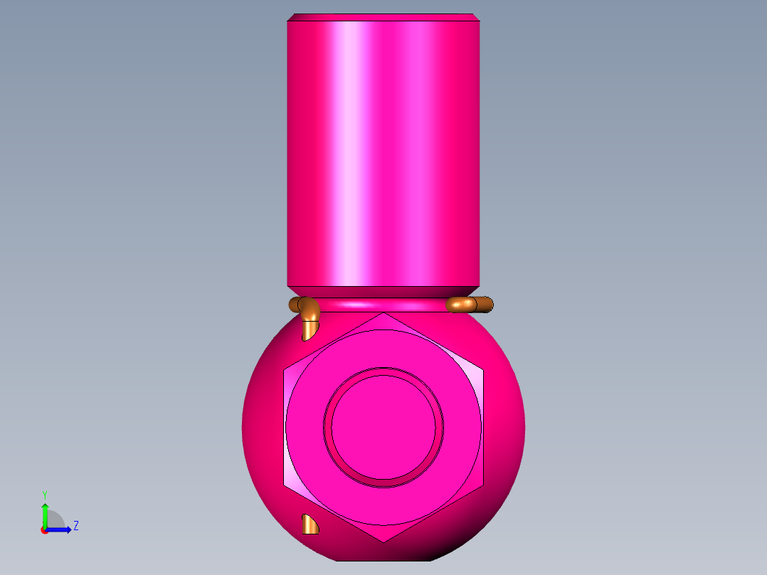 端桿軸承10.(A)-3D多系列多零件图纸模型左视图