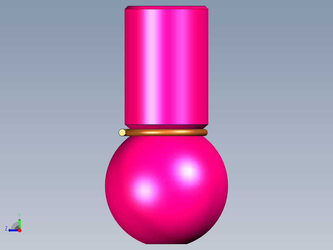 端桿軸承10.(A)-3D多系列多零件图纸模型右视图