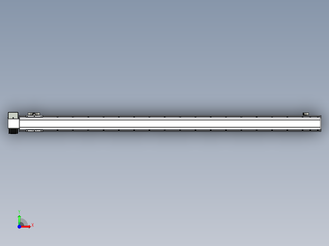 同步带滑台-半封闭B10H-L45-S1750-RD-P40-D3前视图