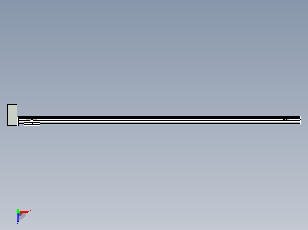 同步带滑台-半封闭B10H-L45-S1750-RD-P40-D3俯视图