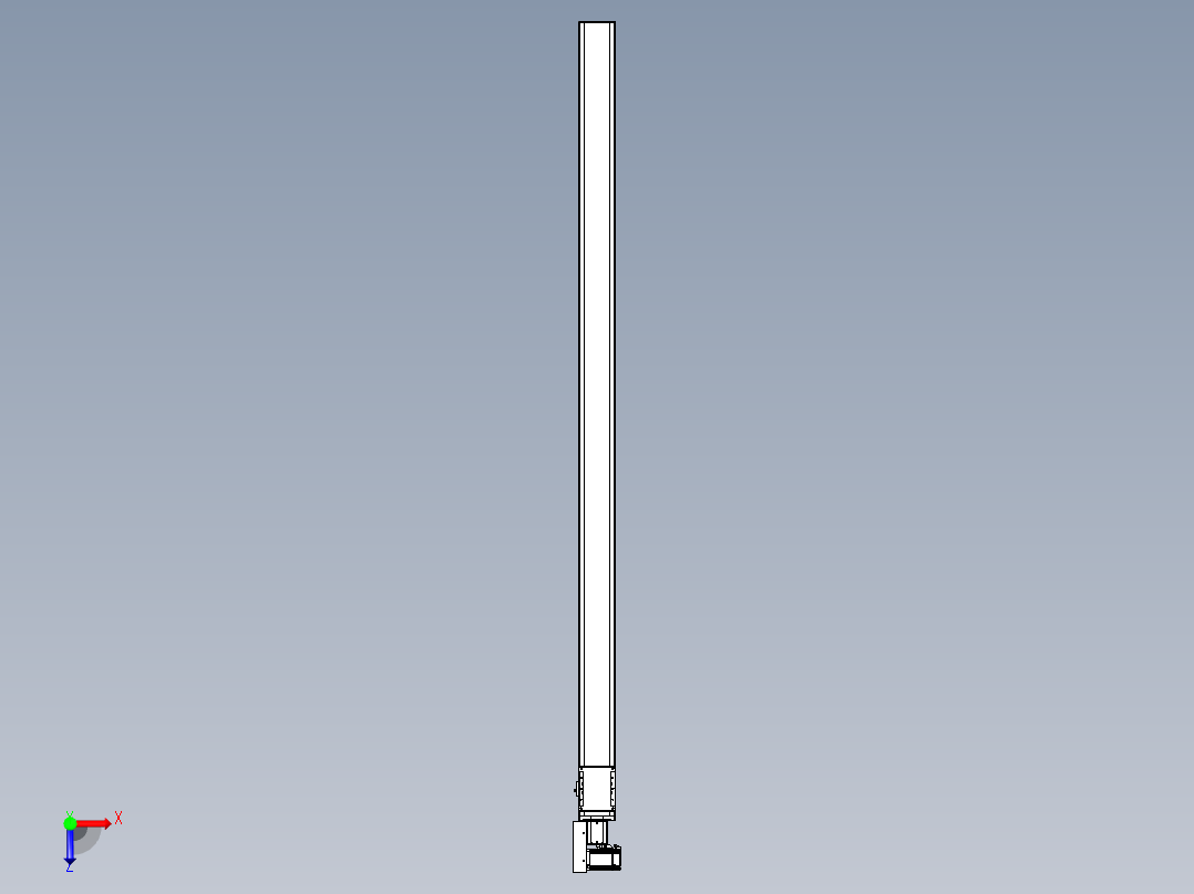同步带全封闭直线模组TPA-HCB-105D-90-L2100-ML-C-P20-N3俯视图