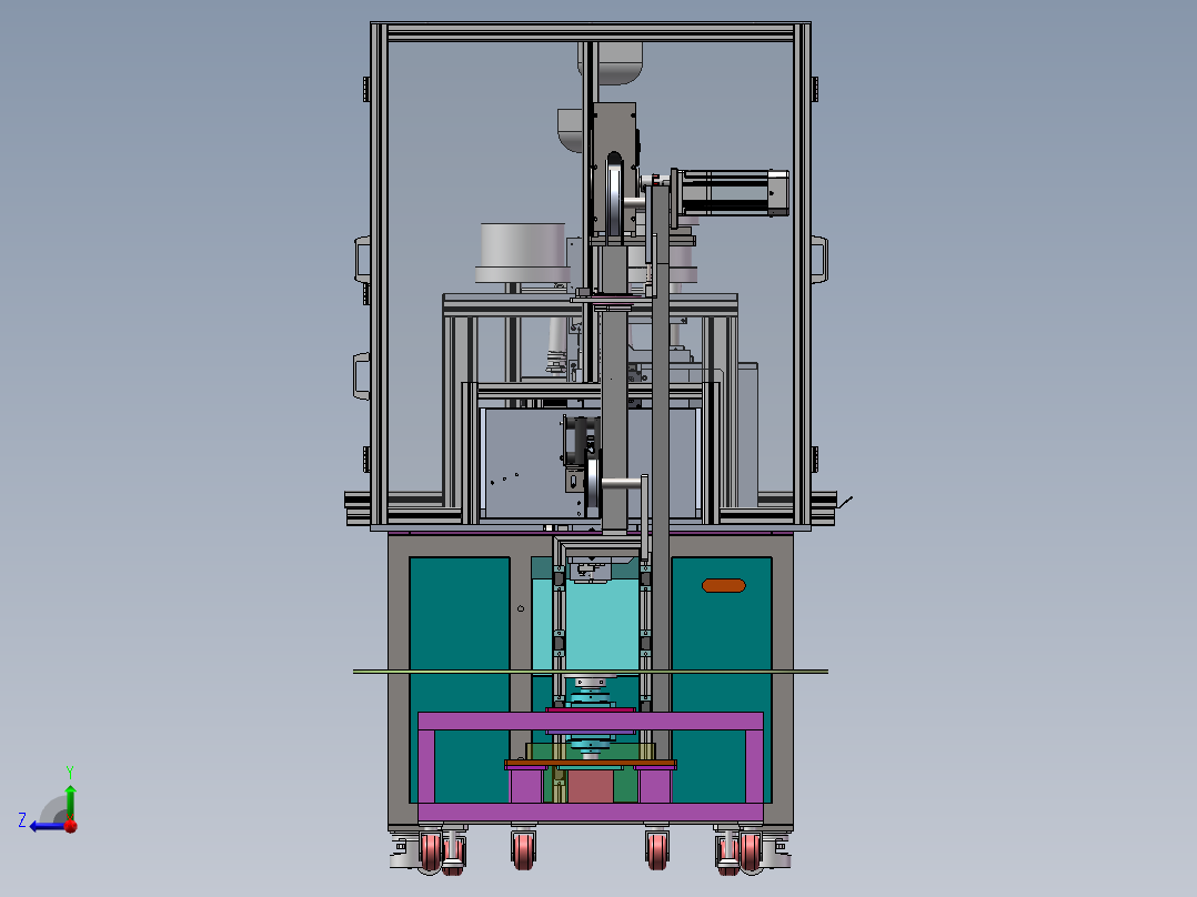 自动装扣机（sw18可编辑+cad+bom）右视图