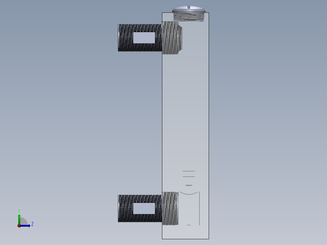 流量计3D模型左视图