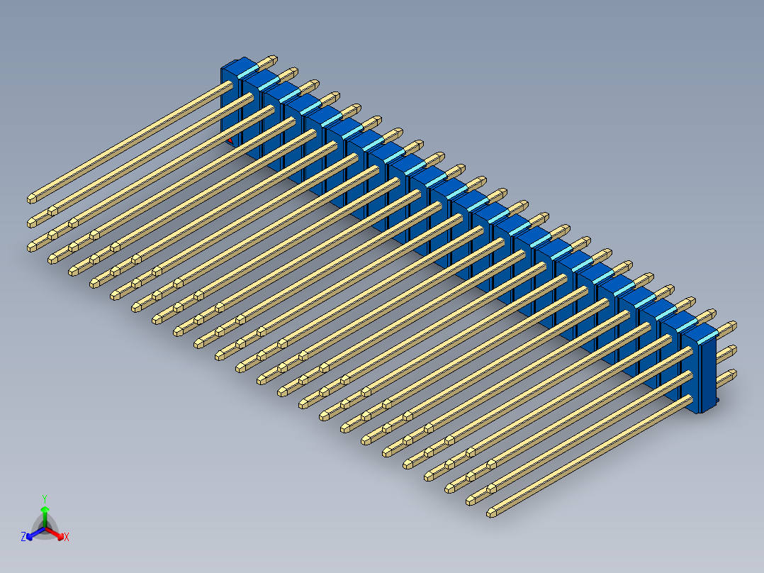 彩色公头100mil（2.54mm）系列-DS1021_blue_3x23p_100mil_Type43_rev1.0