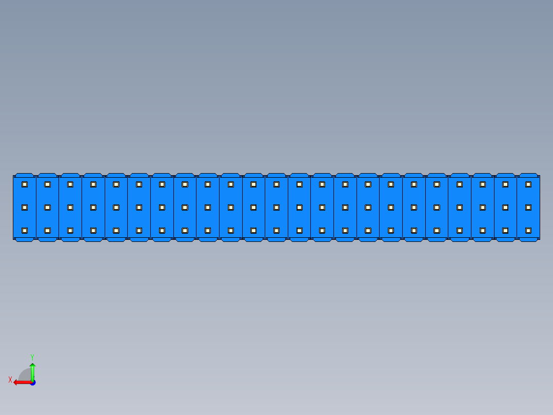 彩色公头100mil（2.54mm）系列-DS1021_blue_3x23p_100mil_Type43_rev1.0后视图
