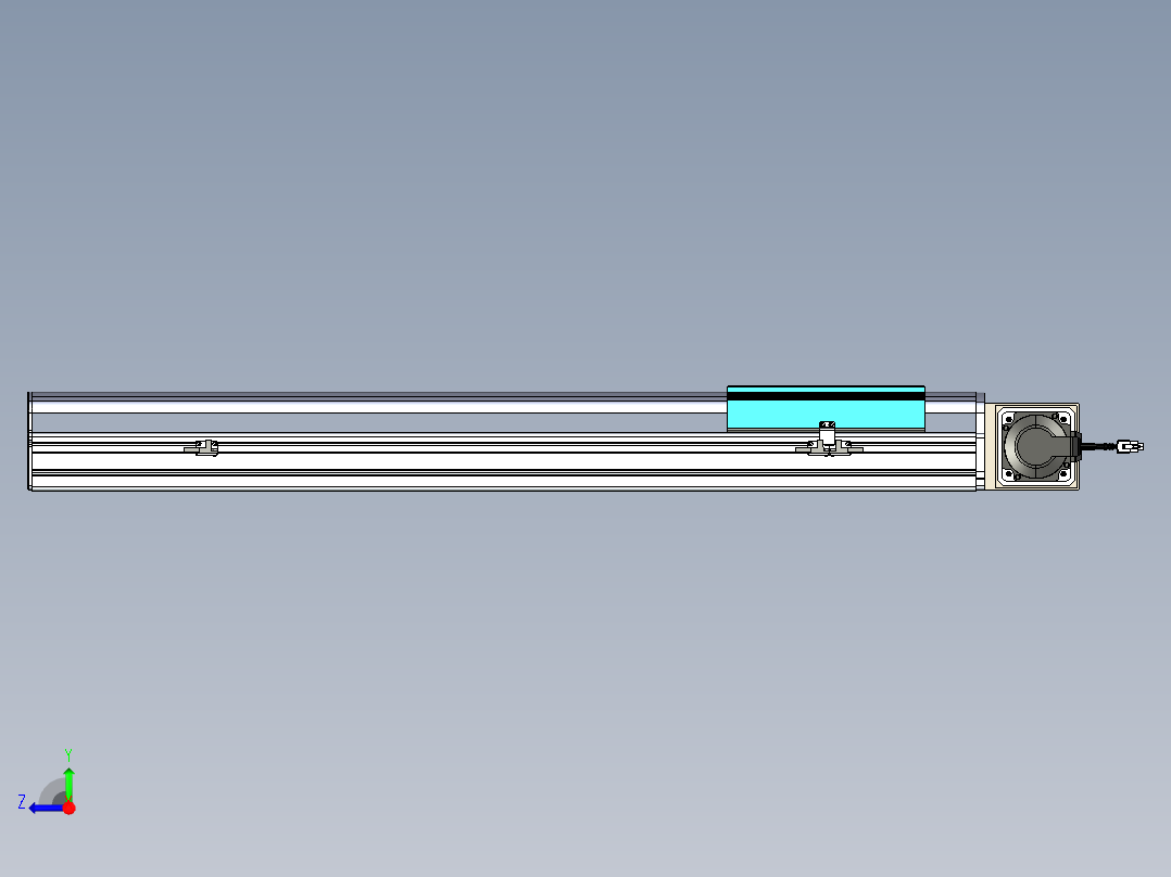 同步带滑台-半封闭B22-L100-C-S700-R-P75-D3-N5右视图