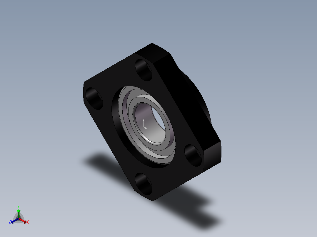 丝杆支撑侧LEB11-25正等轴测图