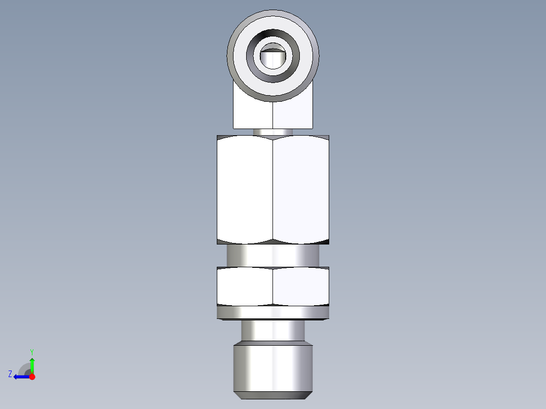 卡套式工业通用硬管接头EO_Assembled_adjustable_standpipe_elbow_EVW06SMOMD71右视图