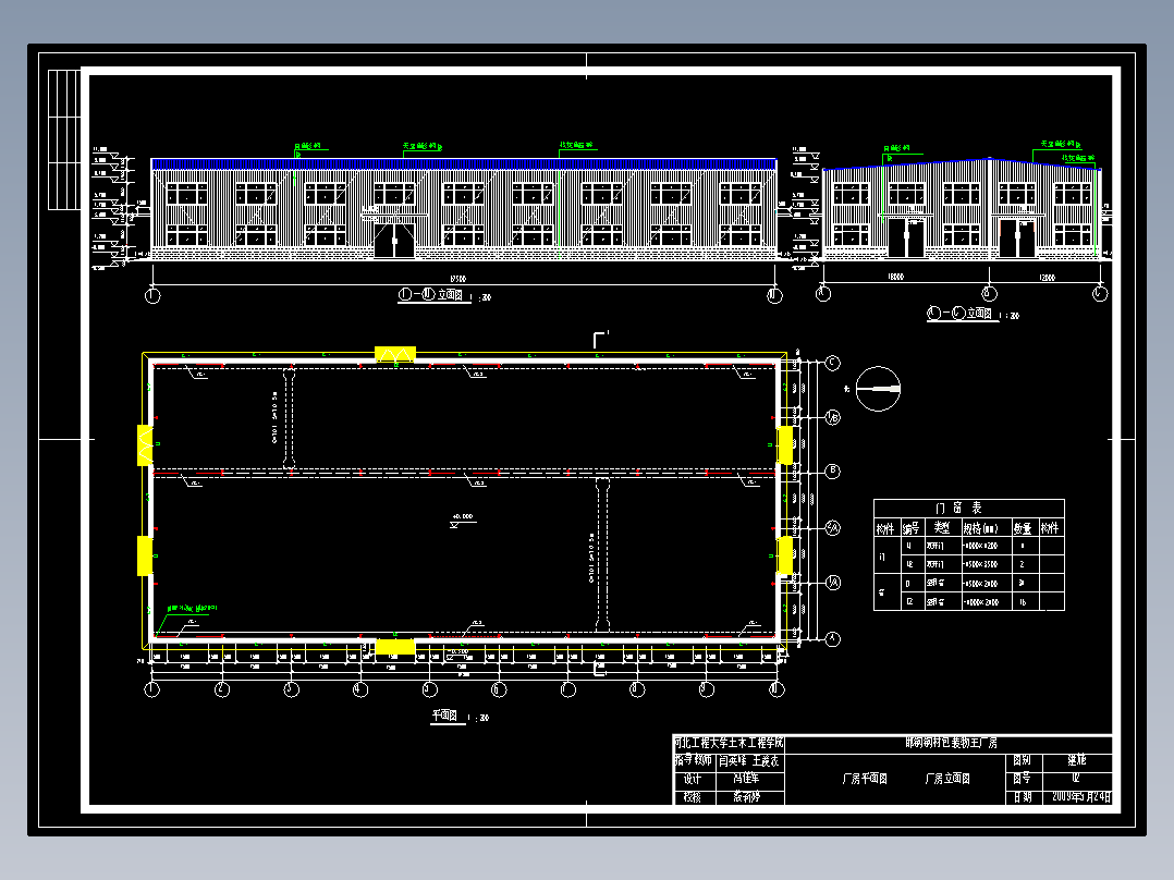 12+18米跨门式刚架厂房毕业设计（开题报告、实习报告、计算书、建筑、结构图）