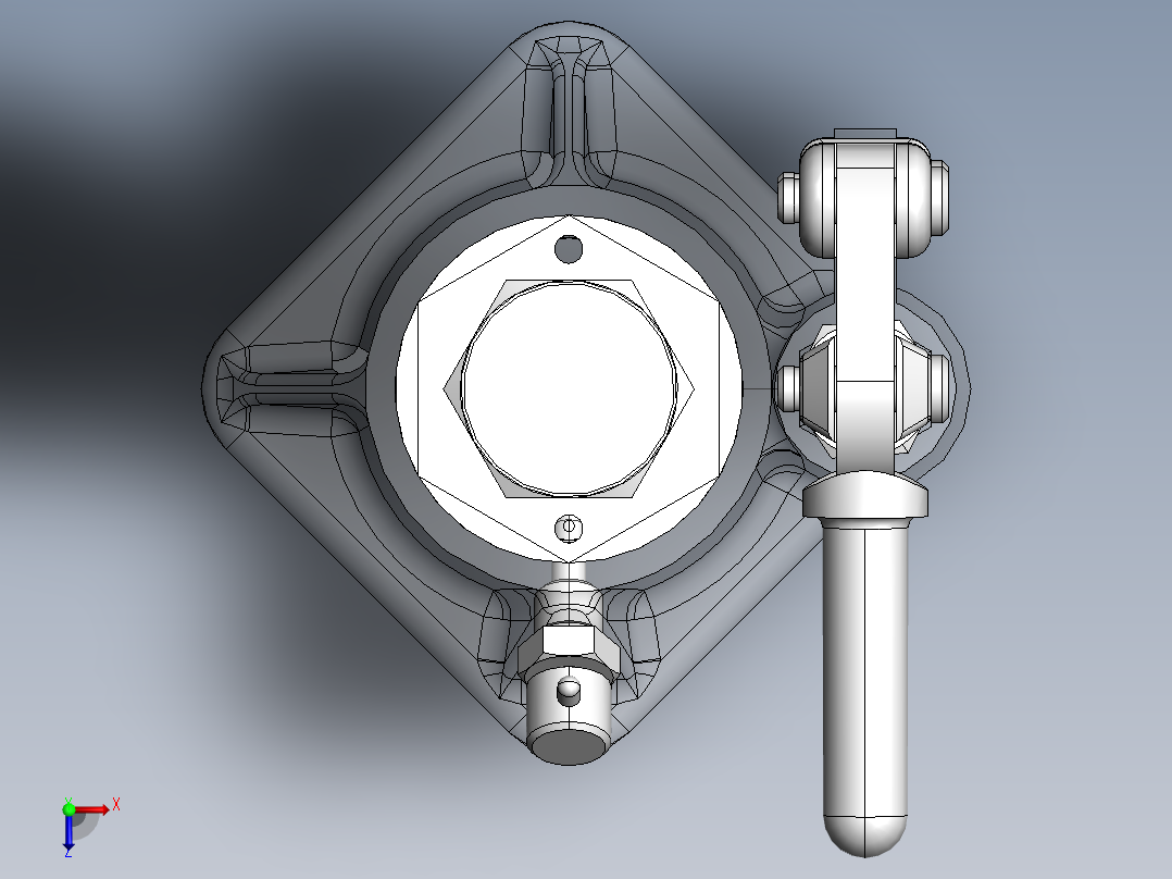SW重载液压千斤顶俯视图