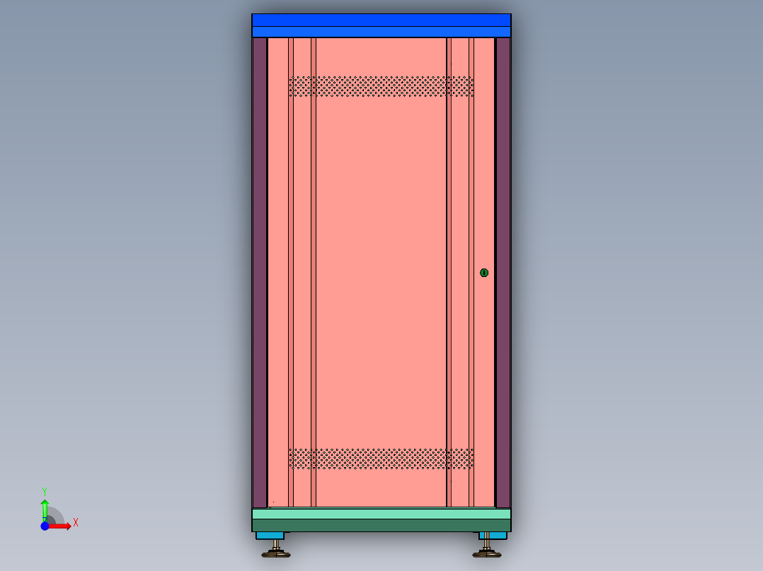 标准网络机柜电话柜监控设备前视图