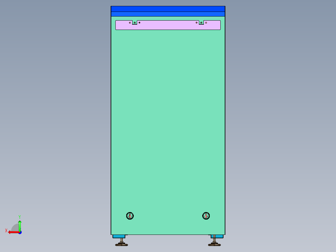标准网络机柜电话柜监控设备后视图