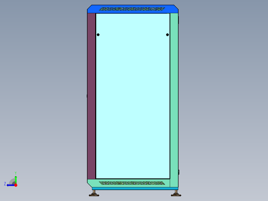 标准网络机柜电话柜监控设备右视图