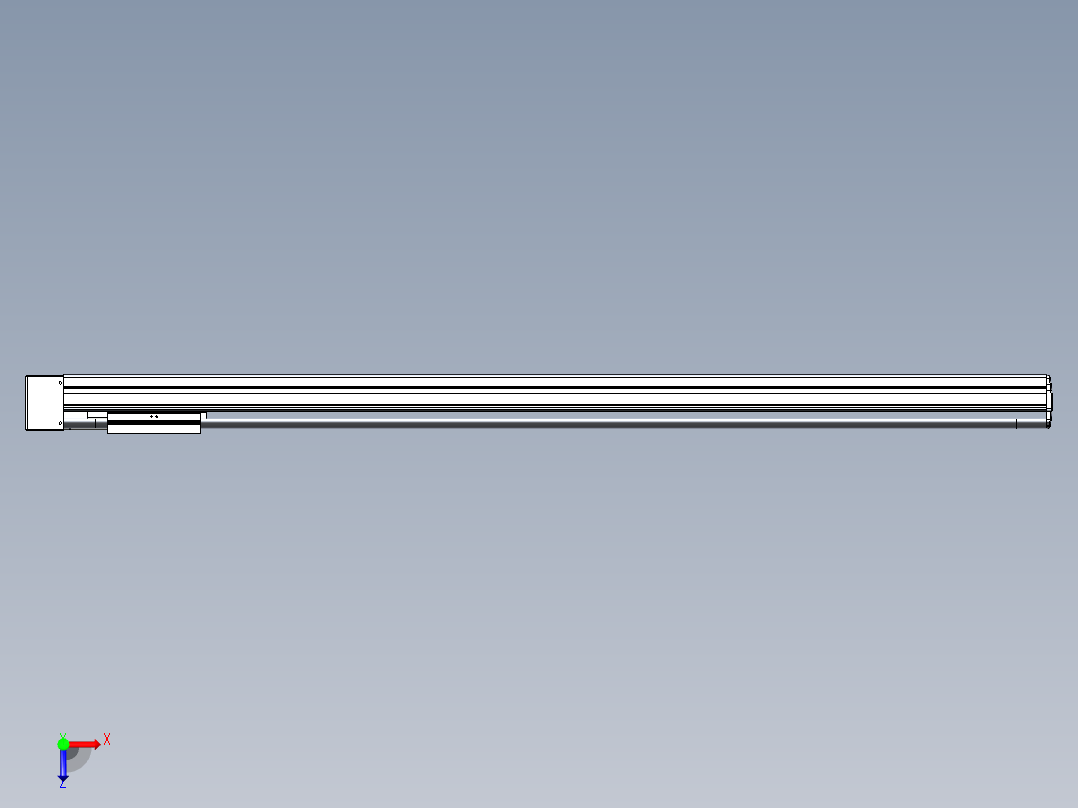VF丝杆传动-一般环境VF14-Lxx-C-S1200-BL-ZP75-C3俯视图