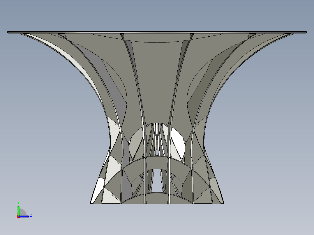 钢制桌子左视图
