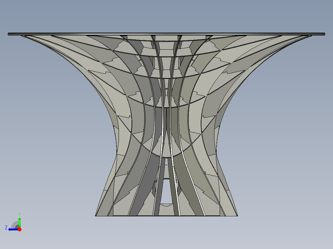 钢制桌子右视图