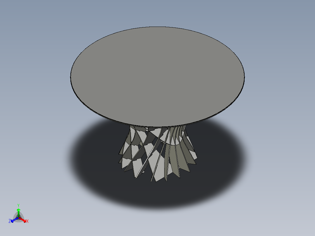 钢制桌子正等轴测图