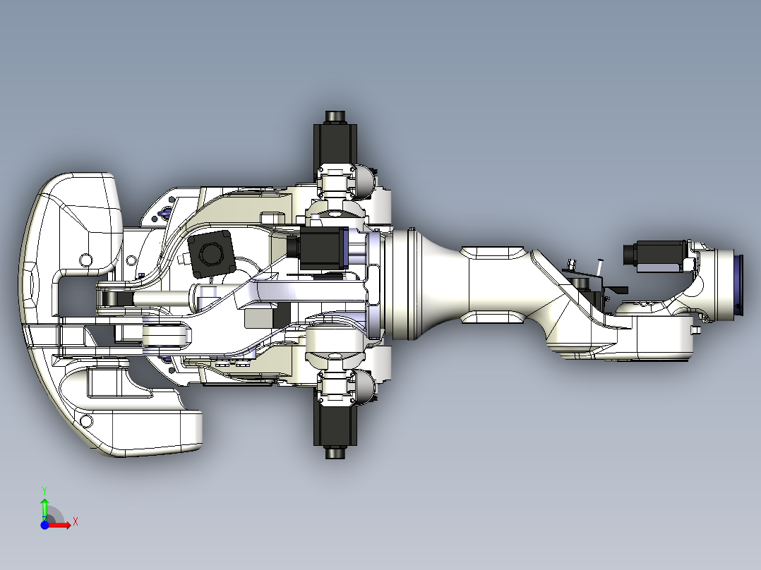 6轴工业机器人三维模型前视图