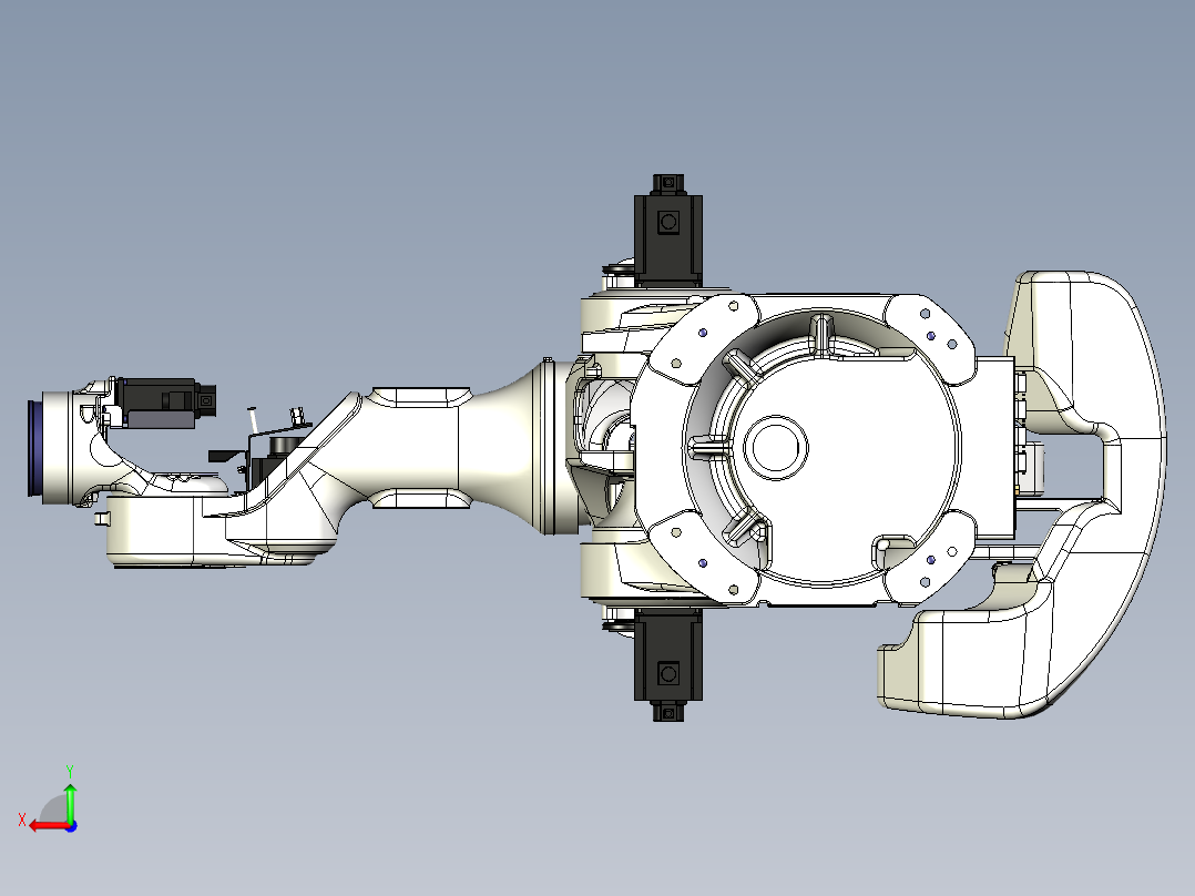6轴工业机器人三维模型后视图