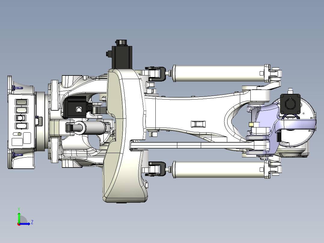 6轴工业机器人三维模型左视图