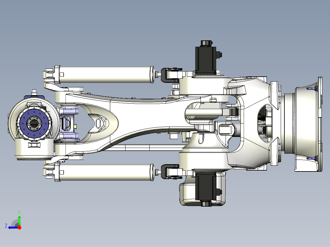 6轴工业机器人三维模型右视图