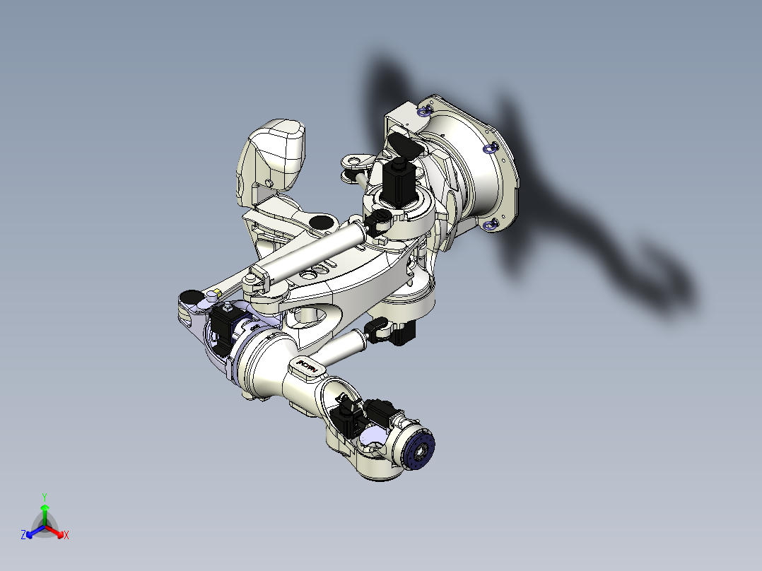 6轴工业机器人三维模型正等轴测图