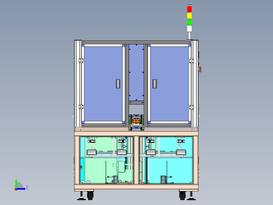 PCB板贴散热片机sw18左视图