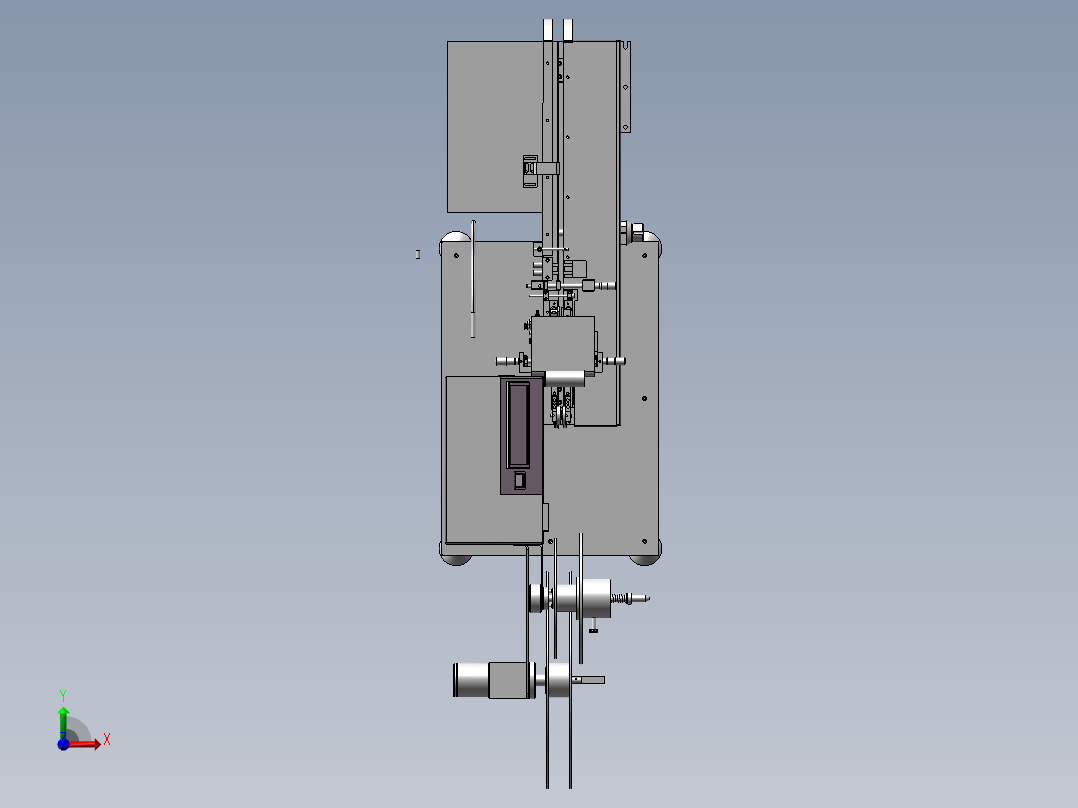 半自动包装编带机器设备前视图