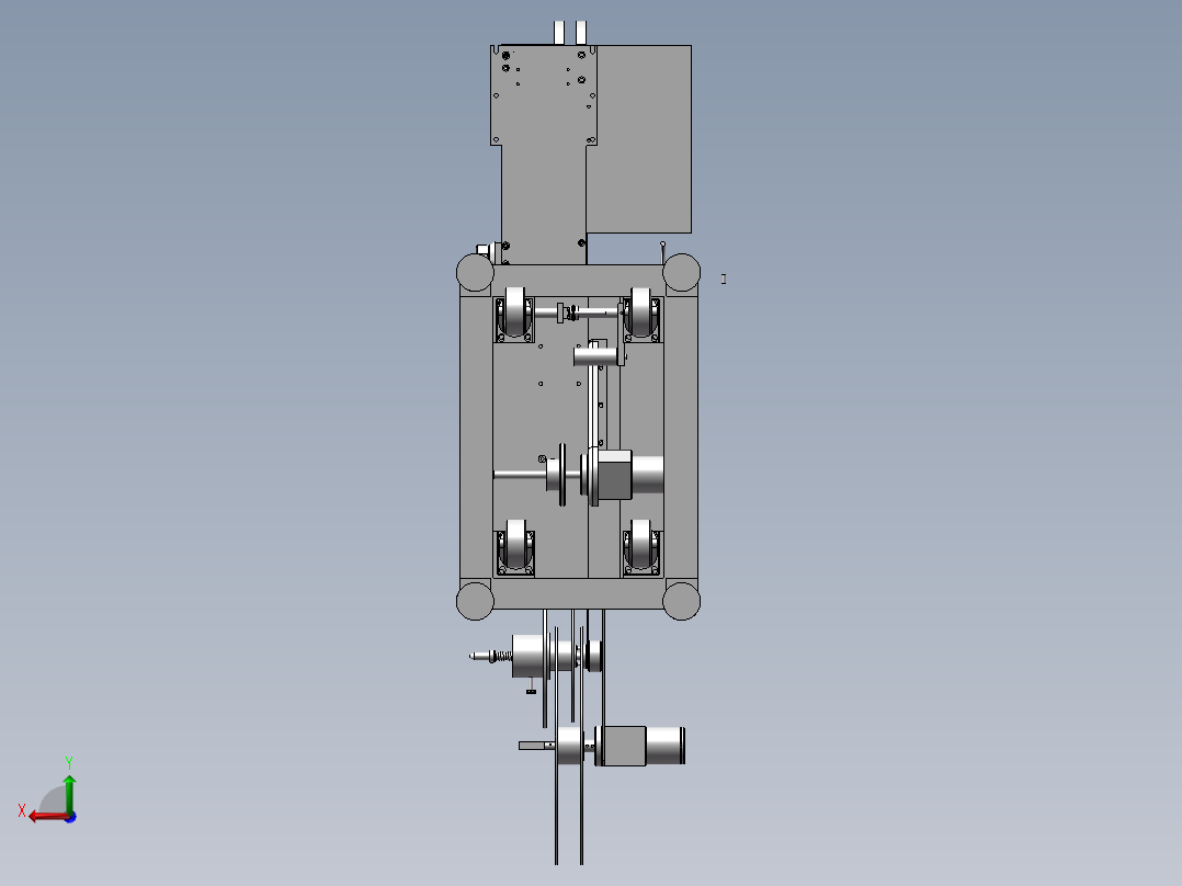 半自动包装编带机器设备后视图