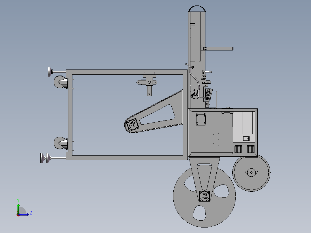 半自动包装编带机器设备左视图