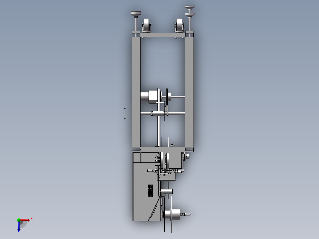 半自动包装编带机器设备俯视图