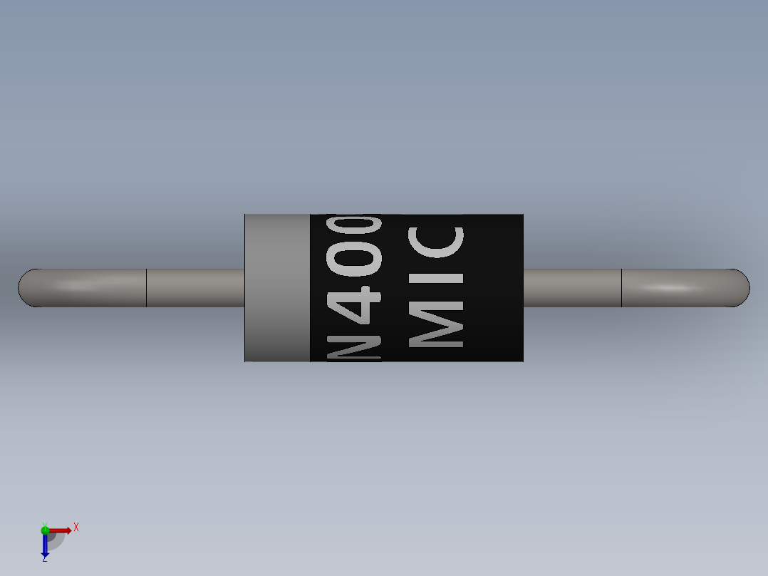 电容器 二极管 电阻器-Rectifier Diode 1N4007俯视图