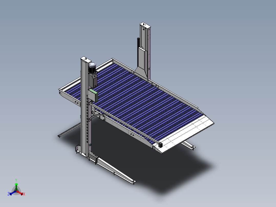 2.8T两柱停车库正等轴测图