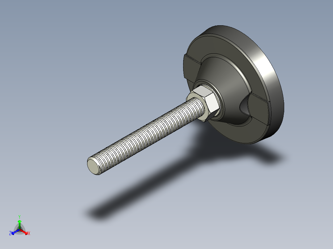 工程塑膠水平調整腳座169(A)-<span style='color: red'>3D</span>多系列多零件图纸模型