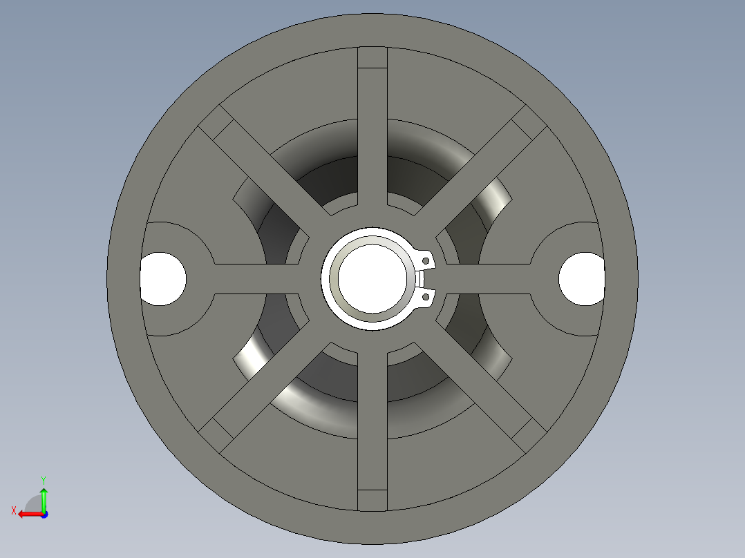 工程塑膠水平調整腳座169(A)-3D多系列多零件图纸模型后视图