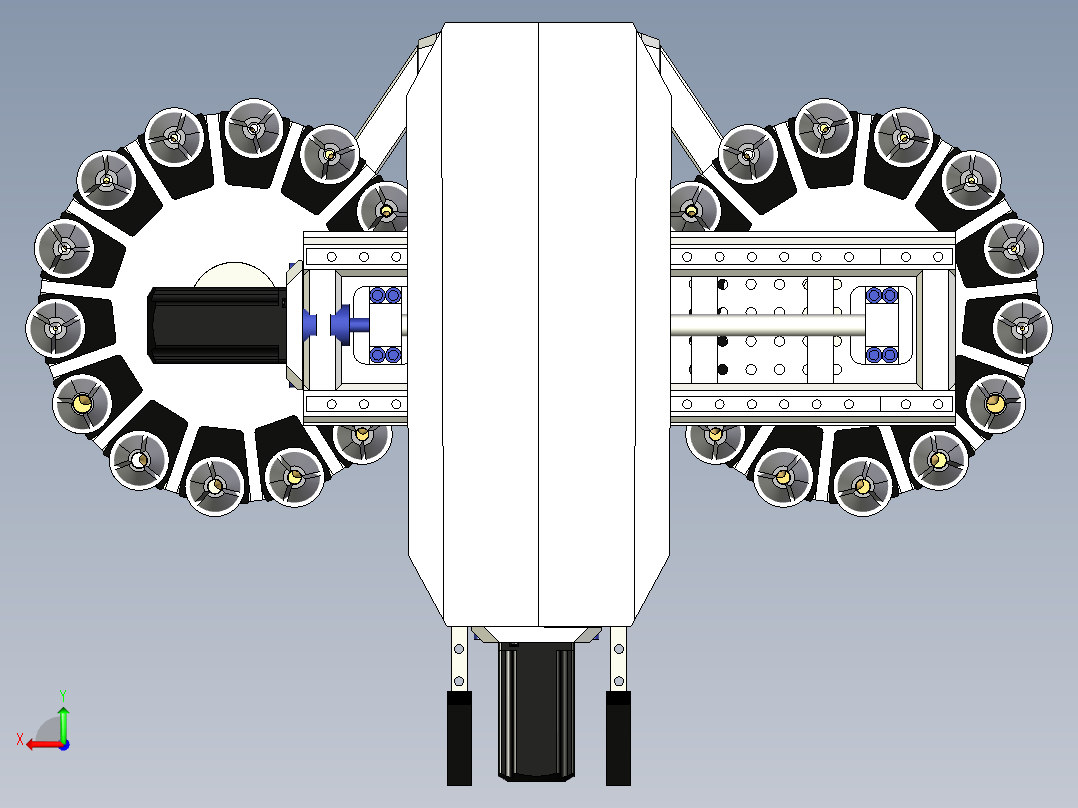 CNC自动换刀机车床后视图