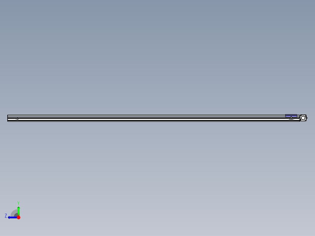同步带滑台-半封闭B17-L100-S3700-R-P75-D3-N3右视图