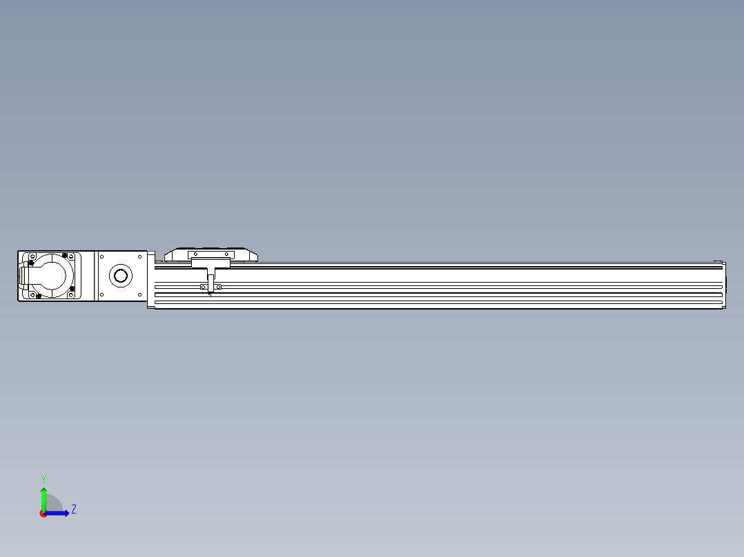 同步带全封闭直线模组TPA-HCB-85D-90-L550-ML-Y-P20-N3左视图