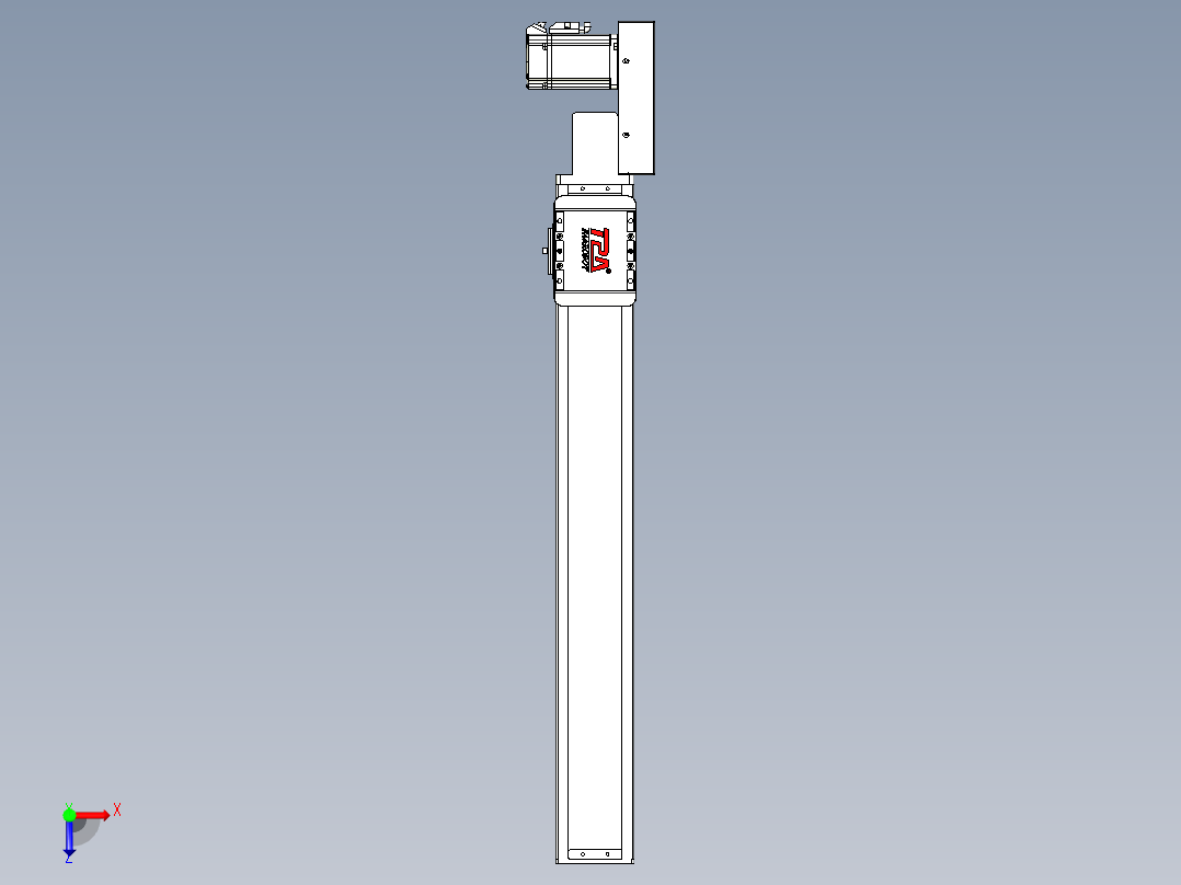 同步带全封闭直线模组TPA-HCB-85D-90-L550-ML-Y-P20-N3俯视图