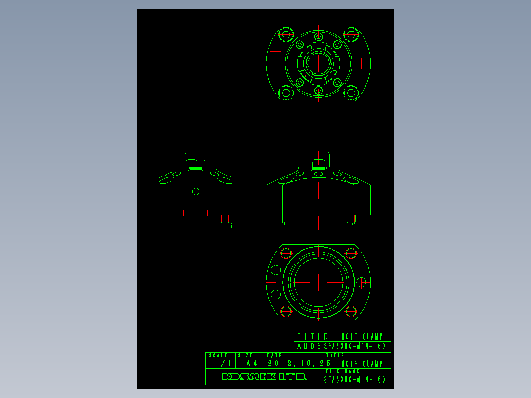 KOSMEKSFA3000-M1N-160多系列多零件图纸模型多系列多零件图纸模型