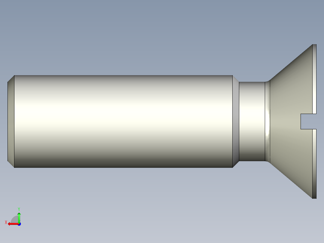 沉头螺钉-Screw_-M30-L100_75-50-5x5-40_-Countersunk_head.stp后视图