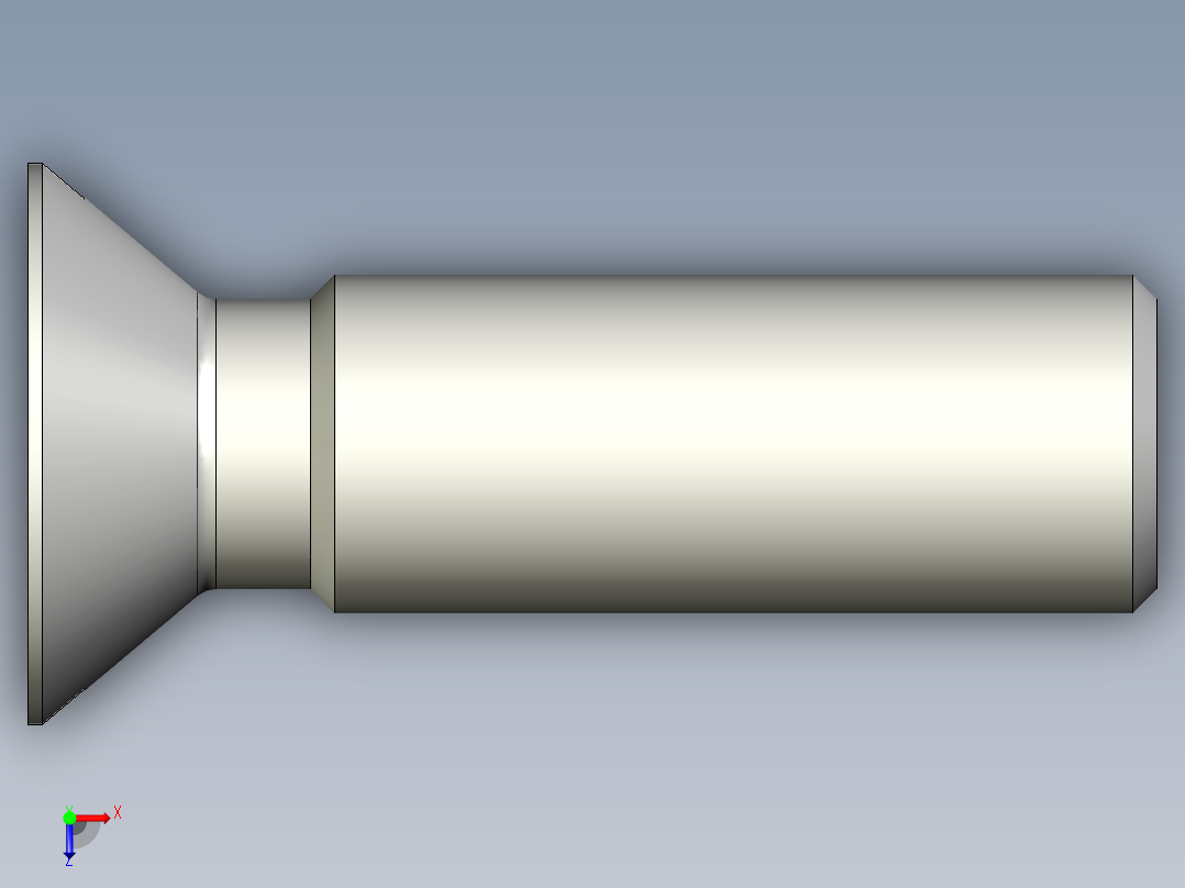 沉头螺钉-Screw_-M30-L100_75-50-5x5-40_-Countersunk_head.stp俯视图