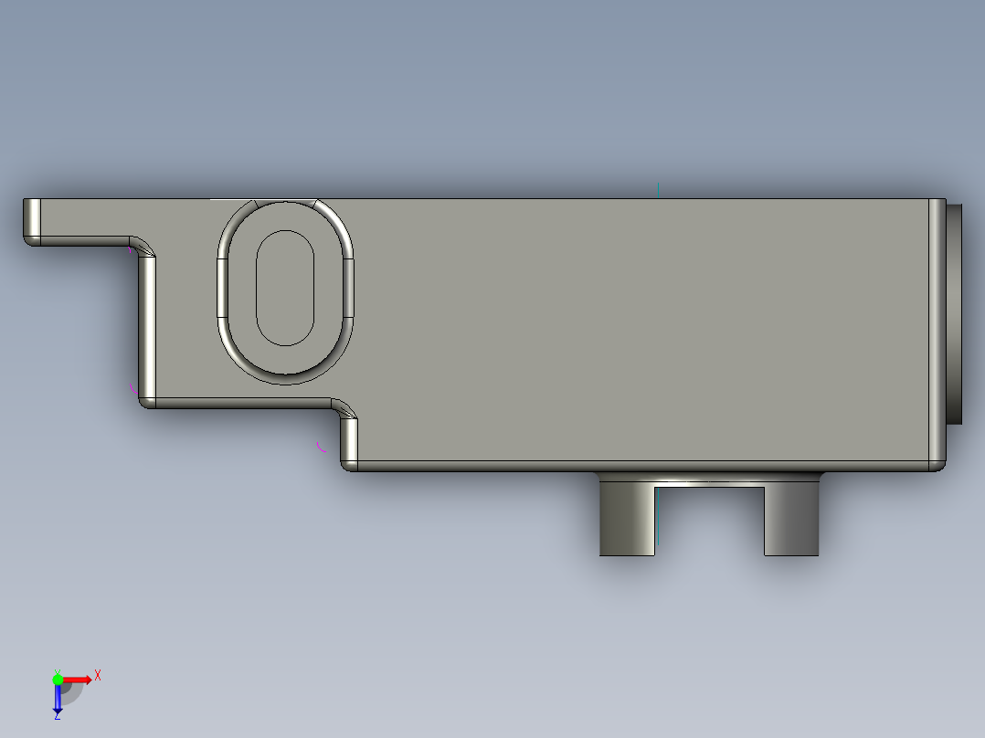 底座钻孔夹具（CAD图+UG三维）俯视图