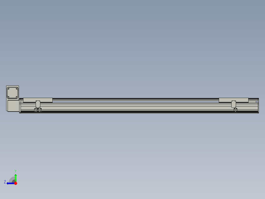 直线模组LHB21-L40-S1500-LU设计图纸右视图