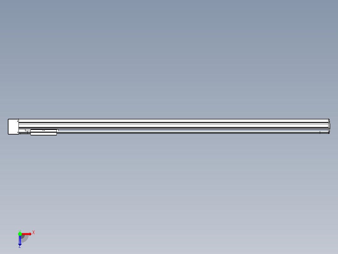 VF丝杆传动-一般环境VF14-Lxx-C-S1400-BL-ZP75-C3俯视图